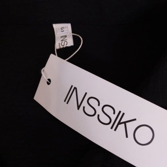 Size Small Black Button Up Blouse by Inssiko with Button Sleeves - Picture 6 of 8